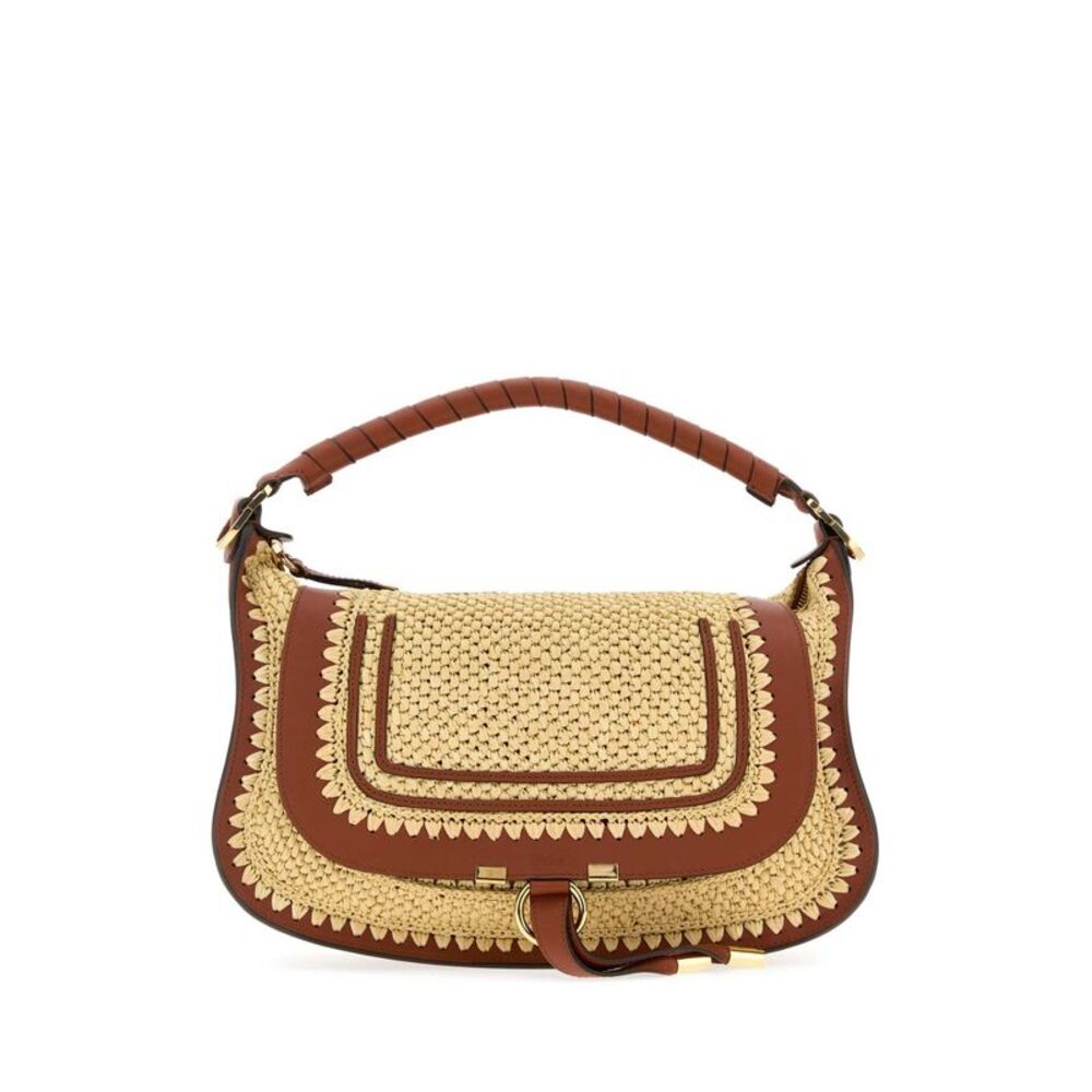 Chloe Women Raffia Small Marcie Shoulder Bag